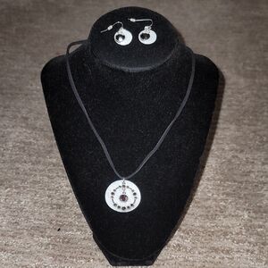 Elegant Silver and Black Jewelry Set